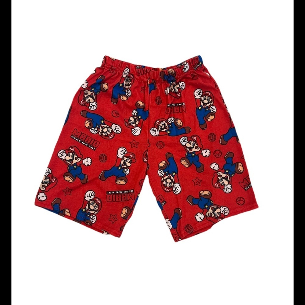 Little Boys Size XS 4/5 Mario Sleep Shorts (0689)‎